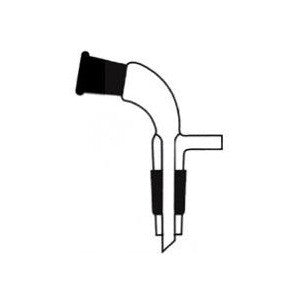 Receiver Adapter, Bent With Vacuum Connection, Socket To Cone Receiver Adapter, Bent With Vacuum Connection, Socket To Cone